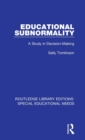 Educational Subnormality : A Study in Decision-Making - Book