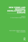 New Firms and Regional Development in Europe - Book