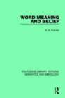 Word Meaning and Belief - Book