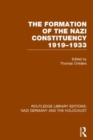 The Formation of the Nazi Constituency 1919-1933 (RLE Nazi Germany & Holocaust) - Book