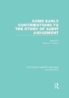 Some Early Contributions to the Study of Audit Judgment (RLE Accounting) - Book