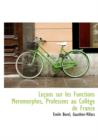 Le Ons Sur Les Fonctions M Romorphes, Profess Es Au Coll GE de France - Book