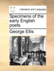 Specimens of the Early English Poets. - Book