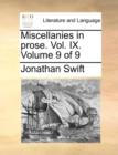 Miscellanies in Prose. Vol. IX. Volume 9 of 9 - Book