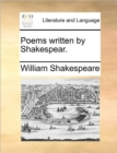 Poems Written by Shakespear. - Book