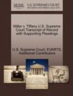 Miller V. Tiffany U.S. Supreme Court Transcript of Record with Supporting Pleadings - Book