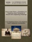 Doe Ex Dem Poor V. Considine U.S. Supreme Court Transcript of Record with Supporting Pleadings - Book
