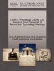 Lynde V. Winnebago County U.S. Supreme Court Transcript of Record with Supporting Pleadings - Book