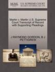 Martin V. Martin U.S. Supreme Court Transcript of Record with Supporting Pleadings - Book