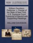 William Davidson, Petitioner, V. People of the State of New York. U.S. Supreme Court Transcript of Record with Supporting Pleadings - Book
