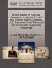United States of America, Appellant, V. James B. Hunt and Gopher Sales Company. U.S. Supreme Court Transcript of Record with Supporting Pleadings - Book