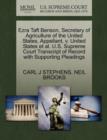 Ezra Taft Benson, Secretary of Agriculture of the United States, Appellant, V. United States Et Al. U.S. Supreme Court Transcript of Record with Supporting Pleadings - Book