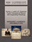 Surrey V. Ladd U.S. Supreme Court Transcript of Record with Supporting Pleadings - Book