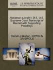 Nickerson (Jeral) V. U.S. U.S. Supreme Court Transcript of Record with Supporting Pleadings - Book