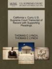 California V. Curry U.S. Supreme Court Transcript of Record with Supporting Pleadings - Book