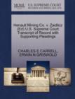 Henault Mining Co. V. Zaidlicz (Ed) U.S. Supreme Court Transcript of Record with Supporting Pleadings - Book