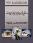 Rynerson (Wendell) V. U.S. U.S. Supreme Court Transcript of Record with Supporting Pleadings - Book