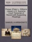 Preiser (Peter) V. Williams (Jesse) U.S. Supreme Court Transcript of Record with Supporting Pleadings - Book