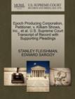 Epoch Producing Corporation, Petitioner, V. Killiam Shows, Inc., et al. U.S. Supreme Court Transcript of Record with Supporting Pleadings - Book