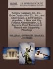 Andrew Catapano Co., Inc., Grow Construction Co., Inc., and Albert Cozzi, a Joint Venture, Appellant, V. New York City Finance Administration. U.S. Supreme Court Transcript of Record with Supporting P - Book