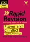 York Notes for AQA GCSE Rapid Revision: Power and Conflict AQA Poetry Anthology catch up, revise and be ready for and 2023 and 2024 exams and assessments - Book