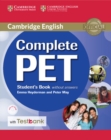 Complete PET Student's Book without Answers with CD-ROM and Testbank - Book