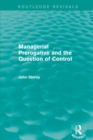 Managerial Prerogative and the Question of Control (Routledge Revivals) - eBook
