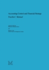 Accounting Control and Financial Strategy : Teachers' Manual - eBook