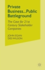 Private Business-Public Battleground : The Case for 21st Century Stakeholder Companies - Book