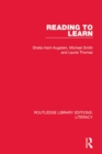Reading to Learn - eBook