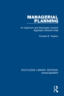 Managerial Planning : An Optimum and Stochastic Control Approach (Volume 1) - eBook