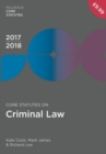 Core Statutes on Criminal Law 2017-18 - Book