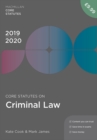 Core Statutes on Criminal Law 2019-20 - Book
