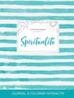 Journal de Coloration Adulte : Spiritualite (Illustrations D'Animaux, Rayures Turquoise) - Book
