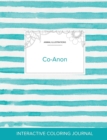 Adult Coloring Journal : Co-Anon (Animal Illustrations, Turquoise Stripes) - Book