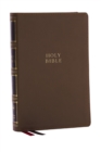 NKJV, Compact Center-Column Reference Bible, Brown Leathersoft, Red Letter, Comfort Print - Book