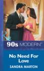 No Need For Love - eBook