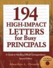 194 High-Impact Letters for Busy Principals : A Guide to Handling Difficult Correspondence - Book