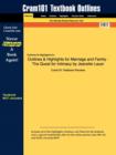 Studyguide for Marriage and Family : The Quest for Intimacy by Lauer, Jeanette, ISBN 9780073404288 - Book