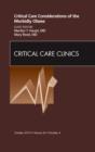 Critical Care Considerations of the Morbidly Obese, An Issue of Critical Care Clinics : Volume 26-4 - Book