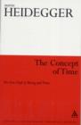 The Concept of Time : The First Draft of Being and Time - Book