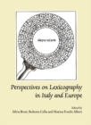 None Perspectives on Lexicography in Italy and Europe - eBook