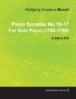 Piano Sonatas No.16-17 By Wolfgang Amadeus Mozart For Solo Piano (1788-1789) K.545 K.570 - Book