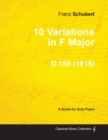 10 Variations in F Major D.156 - For Solo Piano (1815) - Book