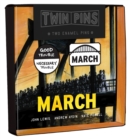 March Twin Pins : Two Enamel Pins - Book