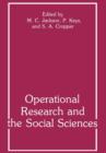 Operational Research and the Social Sciences - Book