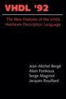 VHDL'92 : The New Features of the VHDL Hardware Description Language - Book