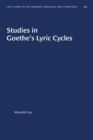 Studies in Goethe's Lyric Cycles - Book