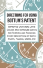 Directions for Using Bottum's Patent Improved Universal Lathe Chucks and Improved Lathes for Turning and Finishing Every Description of Watch Pivots, Pinions, Staffs, Etc - Book