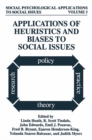 Applications of Heuristics and Biases to Social Issues - eBook